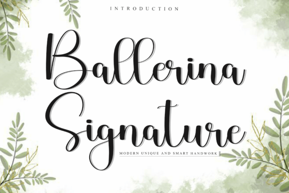 Ballerina Signature Font: Elegant Script for Digital Marketing