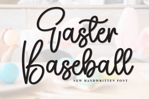 Easter Baseball Font for Web Design