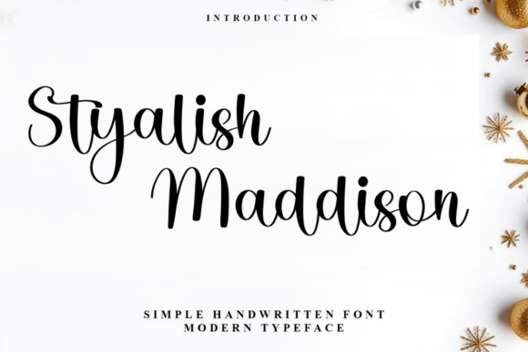 Styalish Maddison: A Festive Typeface for Creative Projects