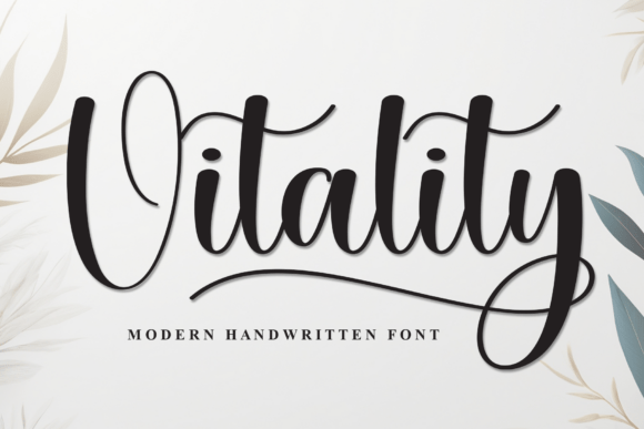 Vitality: A Stylish Script Font
