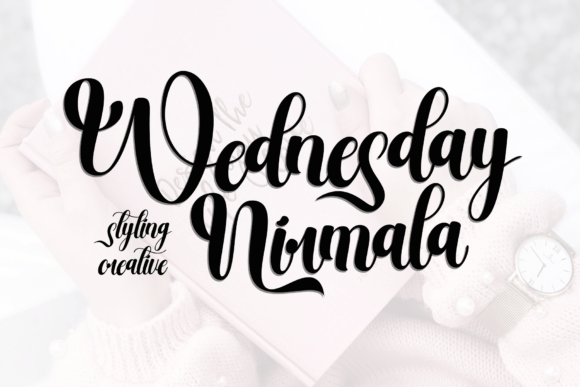 Wednesday Nirmala: A Graceful Script Font